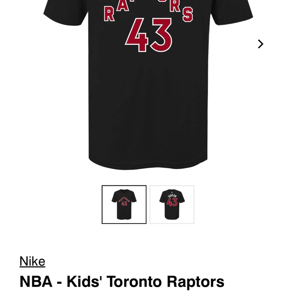NWT Nike NBA kids Toronto Raptors M 10-12 - Picture 5 of 8